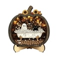 thumbnail image 2 of Ghost Black Cat Bathtub Pumpkin Wooden DIY Puzzle, Spooky Halloween Bathroom Scene Assemble Tabletop Decor for Bookshelf, Halloween Home Decor, 2 of 6