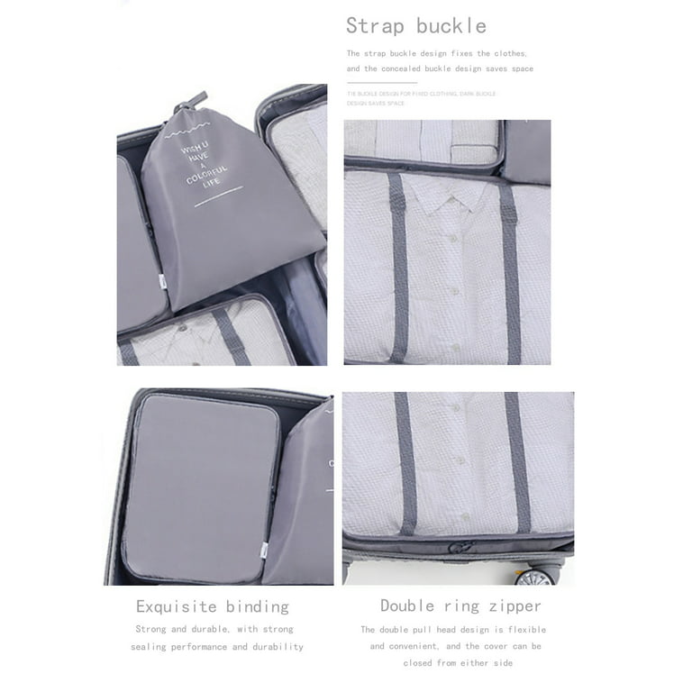 Luggage Travel Bag 6 Pcs Travel Bags Underwear Shoes Storage Bag Oxford  Waterproof Cloth Suitcases Travel Duffels