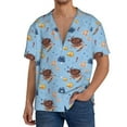 thumbnail image 3 of Vsdgher Sea Turtle Print Men's Wrinkle Free Untucked Cuban Shirt Business Casual Button Down Shirts Short Sleeve Shirt, 3 of 7