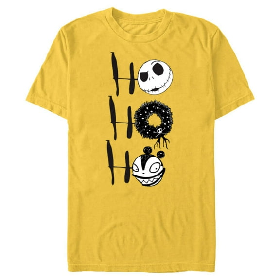 Disney Nightmare Before Christmas Jack Scary Teddy - Short Sleeve Blended T-Shirt for Adults- Customized-Yellow
