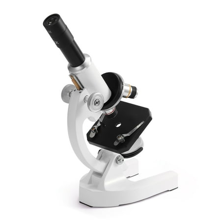 

64X-2400X Kids Beginner Microscope Kit with Metal Body Microscope 2X Extender Fill Light-for Science Experimental Biology Teaching