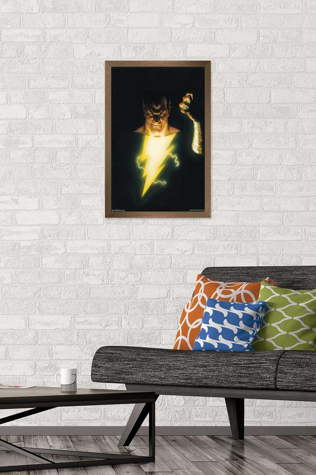 DC Comics - Black Adam - Portrait Wall Poster, 14.725" x 22.375", Framed