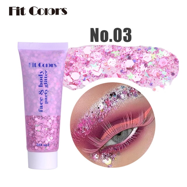 DPTALR Sequin Gel Face Body Lip Sequins Eye Shadow Bright Polarized Dance Makeup