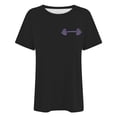 thumbnail image 4 of Funny Workout Shirts Women Oversized Be Happy Lift Heavy Shirt Casual Gym Tops for Women (Black M), 4 of 5