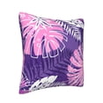 thumbnail image 2 of ZNDUO Square Home Decorative Throw Pillows, Corduroy Purple Watercolor Floral Doodle Pattern Couch Pillows, Throw Pillows for Bed, 16"x16", 2 of 8