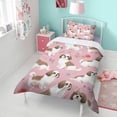 thumbnail image 4 of Shih Tzu Dogs and Flowers Duvet Cover and Pillowcase Set for Single Bedding, Bedroom Accessories for Kids Teens, 4 of 5