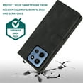 thumbnail image 4 of Asuwish Phone Case for Motorola Moto G 5G 2025 Wallet Mobile Accessories Credit Cash Cell Cover with Tempered Glass Screen Protector Flip Zipper Stand Card Holder Slot G5G 5 G G5 Women Men Black, 4 of 8