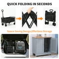 thumbnail image 4 of 28" Collapsible Wagon Cart with Wheels Foldable, Tail Expansion 380lbs Portable Utility Beach Wagon，Lightweight Folding Cart for Outdoor Shopping Sports Camping, 4 of 8