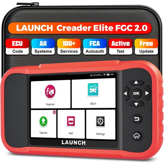 LAUNCH X431 Creader Elite 2.0 for Ford, GM, Chrysler,FGC Car Scan Tool All Reset Full System Diagnostic Scanner with Bi-Directional , AUTOVIN, Lifetime Free Update