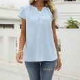 thumbnail image 5 of Tops for Women Trendy Going Out Cute Summer Tops Dressy Fitted Tshirts Shirts Multipack Short Sleeve Cotton Peasant Blouses, 5 of 5