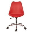 thumbnail image 2 of Pemberly Row Chaise de Bureau en Similicuir Rouge avec Base Pneumatique Chromée, 2 of 5