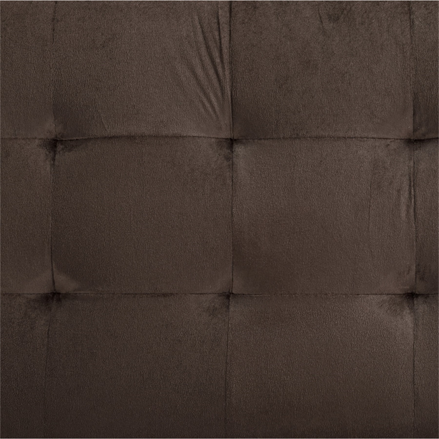 Hommoo Lint & PVC L-Shaped Sectional Couch and Sofa Set, Modern Living Room Furniture Set, Right Side, Brown