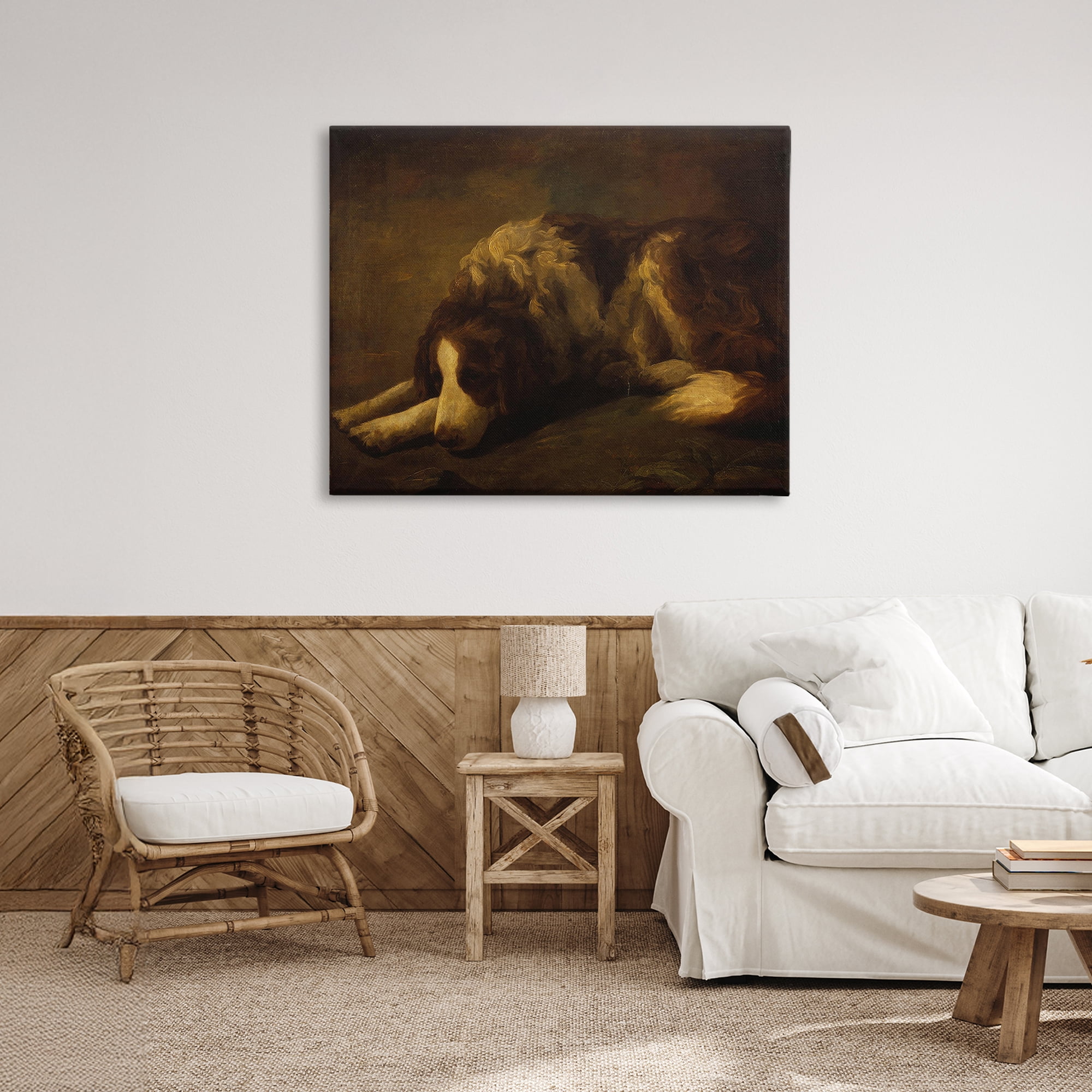 Stupell Industries Dim Lighted Classic Dog Canvas Wall Art, design by Lil' Rue