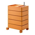 thumbnail image 3 of DOLITY Rolling Storage Cabinet 5 Tier Rotating Storage Cart for Kitchen Dorm Office Orange, 3 of 9