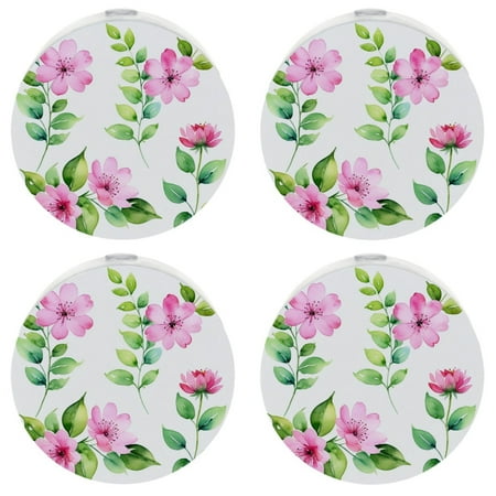 

YZUOUZY Lamp for Bedroom LED Lamp 4-PC Spring Flowers Pink Flowers