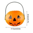 thumbnail image 2 of Halloween Decor - Party Balloon - 2X Halloween Candy Buckets - Halloween Decorations Two Half In One Pumpkin Barrel Big Medium and Small Size Pp Material Candy Bag Props., 2 of 7