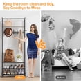 thumbnail image 5 of Hall Tree with Bench – 4-in-1 Rustic Entryway Organizer – 5 Hooks, Shoe Rack & Coat Rack – 200 lb Seat – Space-Saving – MDF & Steel – 70"H, 5 of 5