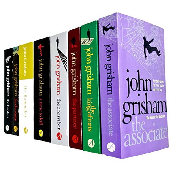 Pre-Owned John Grisham Collection 8 Books Set (The Associate, The King Of Torts, The Partner, The Chamber, A Time To Kill, The Rainmaker, Ford County, The Broker)