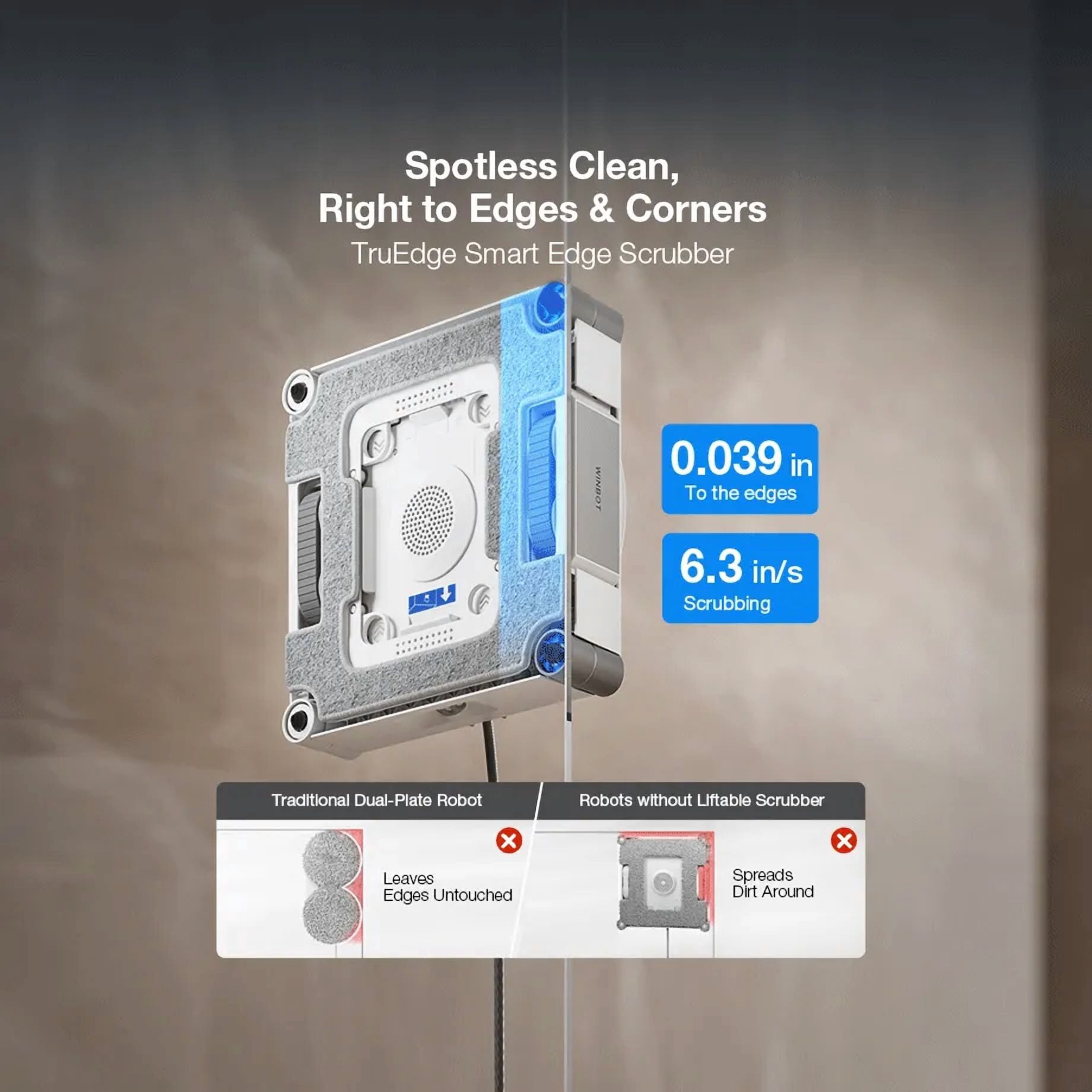 ECOVACS WINBOT W3 Omni Robot Window Cleaner with Auto-Clean Station, WIN-SLAM 5.0, Triple Spray & 12-Level Protection