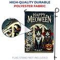thumbnail image 4 of America Forever Cat Halloween Garden Flag, 12.5 x 18 inches Double Sided, Happy Halloween Garden Flag, Happy Meoween Cat Flag, Fun Spooky Halloween Decoration Outdoor Seasonal Flags for Yard, 4 of 5
