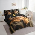 thumbnail image 3 of Manfei Cat Kitten Child Twin Bedding Sets 7-Piece, Glitter Stars Print Bedding Comforter Set, Kawaii Animal Reversible Sheet Sets, Lightweight Room Decor, 3 of 7