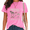 3-Pink, variant on UNISHE Women Dinosaurs Didn't Read Graphic T-shirts Water Washed Short Sleeve Crewneck Tops Funny Dino Skeleton Illustration Book Lover Tees Summer