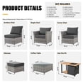 thumbnail image 2 of XIZZI 10 Pieces Outdoor Conversation Set Wicker Patio Furniture Set with Fire Pit Table,Black, 2 of 11