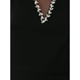 thumbnail image 5 of INSPIRE CHIC Women's Sleeveless Formal Dress Mesh V Neck Cocktail Evening Wedding Guest Maxi Dress S Black, 5 of 6