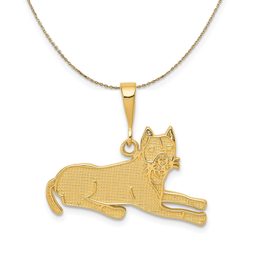 14K Gold Plated American Pitbull Terrier Pitties Head Pet Dog Pendant Necklace 