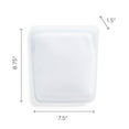 thumbnail image 6 of Stasher Premium Food-Grade Silicone Reusable Food Storage Container, Holds 64 oz, Leak Free Pinch Loc Seal, Clear, 1 Bag, Mother's Day Gifting, 6 of 10