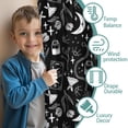 thumbnail image 3 of Blackout Kids Curtains,Black Tarot Moon Moth Pattern Childrens Insulated Curtains Set Of 2,Bedroom Essentials,Toddler Room Decor 52x84in(132x213cm), 3 of 5