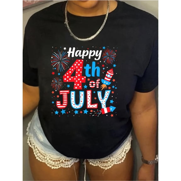 Happy 4th of July Patriotic American Flag USA Men Women T-Shirt