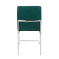 thumbnail image 6 of LumiSource Brushed Stainless Steel, Green Velvet High Back Fuji Dining Chair - Set of 2, 6 of 9