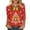 #331-Red, variant on Craaazy Christmas Gifts For Women Round Neck 3/4 Sleeve Xmas Shirts Santa Pullover Snowman Tops Funny Christmas Tree Sweatshirt Womens Tops