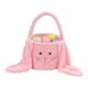 thumbnail image 1 of Cesta de Pascua para buscar huevos, cesta de conejo de Pascua de peluche rosa, cubos de Pascua con orejas largas, bolsas de Pascua para conejos, decoraciones de Pascua, dulces y regalos., 1 of 6