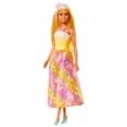 thumbnail image 5 of Barbie Royal Doll with Brightly Highlighted Fantasy Hair, Colorful Accessories, Yellow Ombre Bodice & Butterfly-Print Skirt, 5 of 5