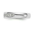 thumbnail image 3 of 14K White Gold Ring Band Wedding Diamond Round 9-Stone Channel , Size 9, 3 of 7