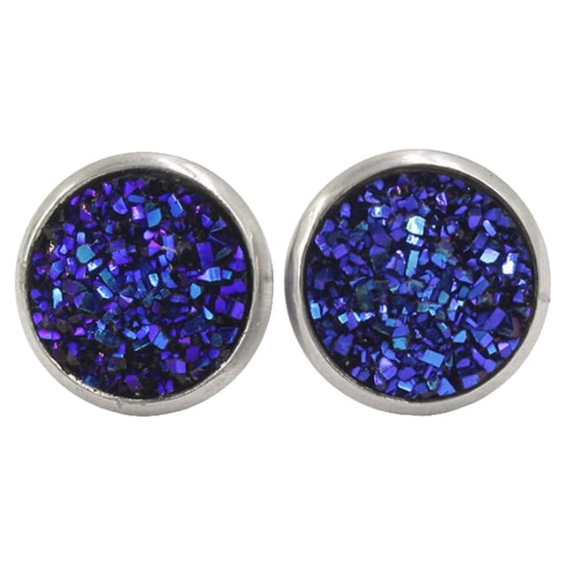 Sonducket Pendientes de 12 mm Gotas para los oídos simples Anti sensibilidad Incrustaciones de diamantes de imitación Pendientes sin dolor para Type1 NO1