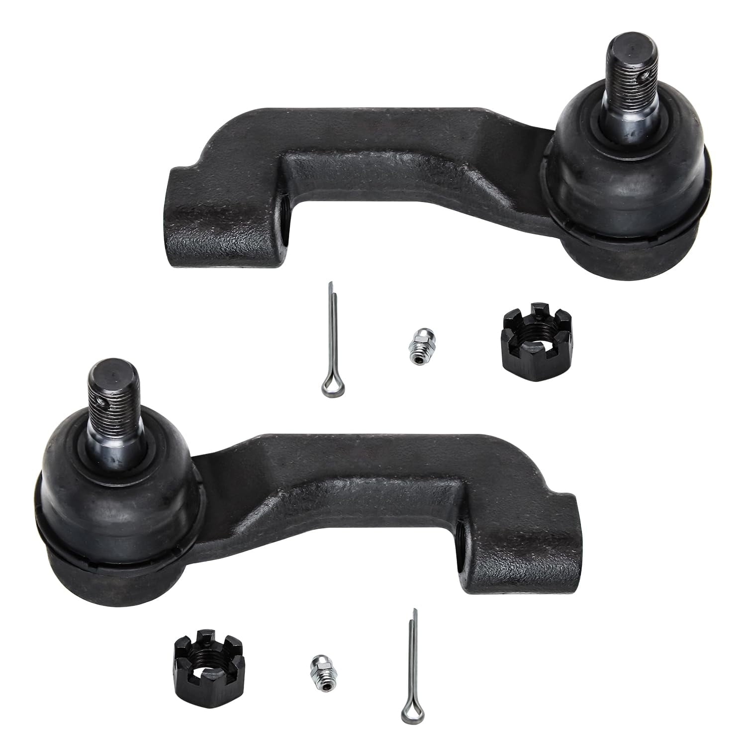 Detroit Axle - 14pc Front Upper Control Arms w/Ball Joints Inner Outer Tie Rods w/Boots Sway Bars & Wheel Hub Bearings Replacement for 2007-2011 Dodge Nitro/ 2008-2012 Jeep Liberty