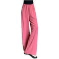 thumbnail image 2 of JMKQLZ Women's Breathable High Waisted Hanging Mosquito Proof Thin Straight Leg Wide Leg Pants, Hot Pink, Size: M, 2 of 3