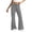 Gray-Pants for Women, variant on Cotton Flare Pants for Women Casual Loose Drawstring Yoga Pants Summer Bell Bottom Wide Leg Pants with Pockets