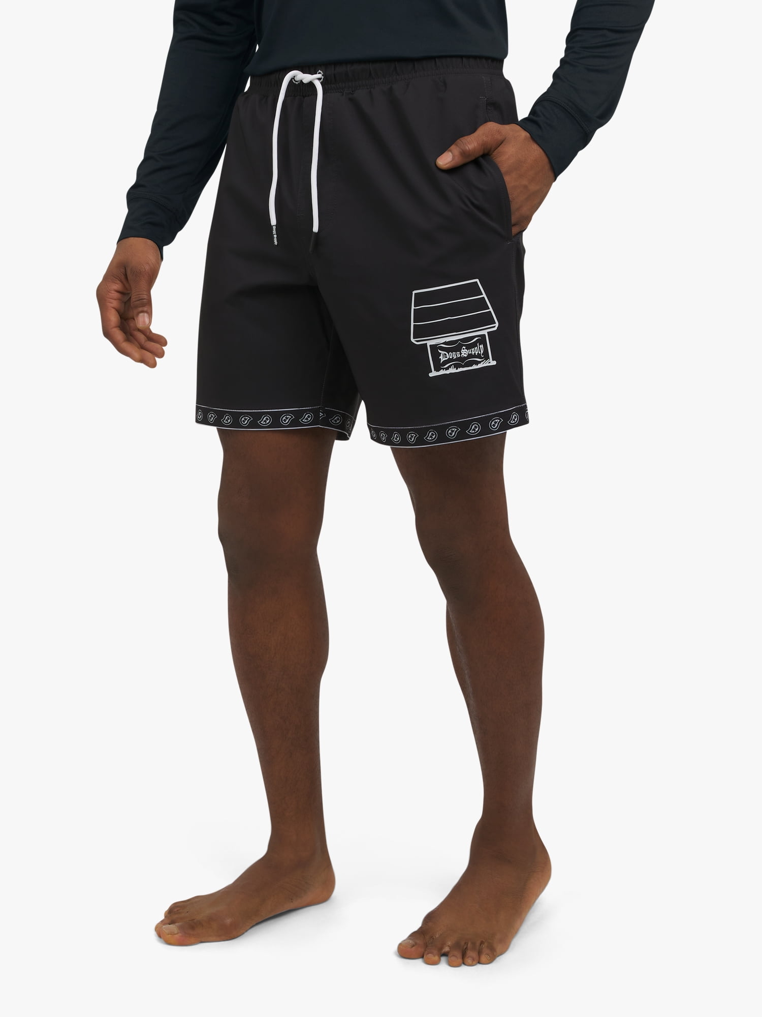 Dogg Supply by Snoop Dogg Men's Paisley Flakes Swim Trunks, 7" Inseam, Sizes S-3XL