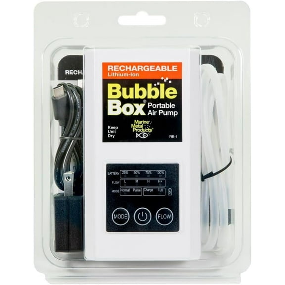 Rechargeable Bubble Box Portable Air Pump, Water Resistant