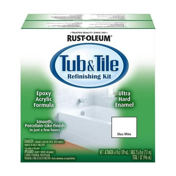 4PC Rust-Oleum Rust-Oleum 384165 Specialty Tub and Tile Refinishing Kit, 1 Quart