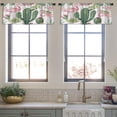 thumbnail image 4 of LALILO Kitchen Curtain Valance Winter Landscape With Snow Rod Pocket Window Curtain 52"x 18" Set of 2, 4 of 7
