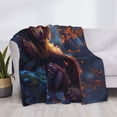 thumbnail image 3 of Uemuo Lazy Stone Bear Printed Throw Blanket for Couch, Fluffy Fuzzy Blankets for Bed, Sofa, Cozy Flannel Faux Fur Blanket-80"x60", 3 of 6