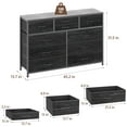 thumbnail image 2 of Roromall 10 Drawer Dresser, Fabric Storage Drawers Dressers with Big Storage, Sturdy Frame, 55" TV Stand Dresser for Bedroom, Hallway, Nursery, 2 of 8