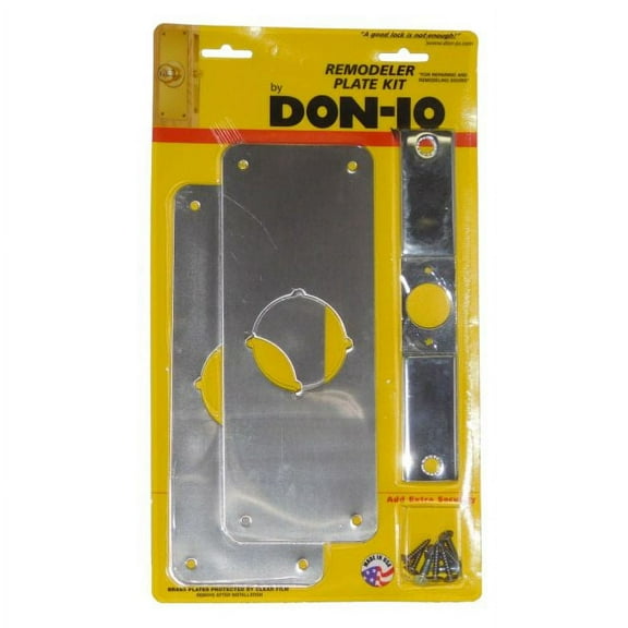 Don-Jo RPK109630 Remodeler Plate Kit with Two RP13509's and One CV86C Satin Stainless Steel Finish