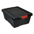 thumbnail image 2 of Quantum Storage Systems Stackable Polypropylene Latch Container Bin - Black , 6 Pack, 2 of 2