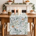 thumbnail image 2 of Colorful Flowers Table Runner, Farmhouse Botanical Floral Herbs Washable Cotton Linen Table Runners 48 Inches Long, Dresser Scarf Runner for Nightstand/Coffee/End Tables 13''x48'', 2 of 8